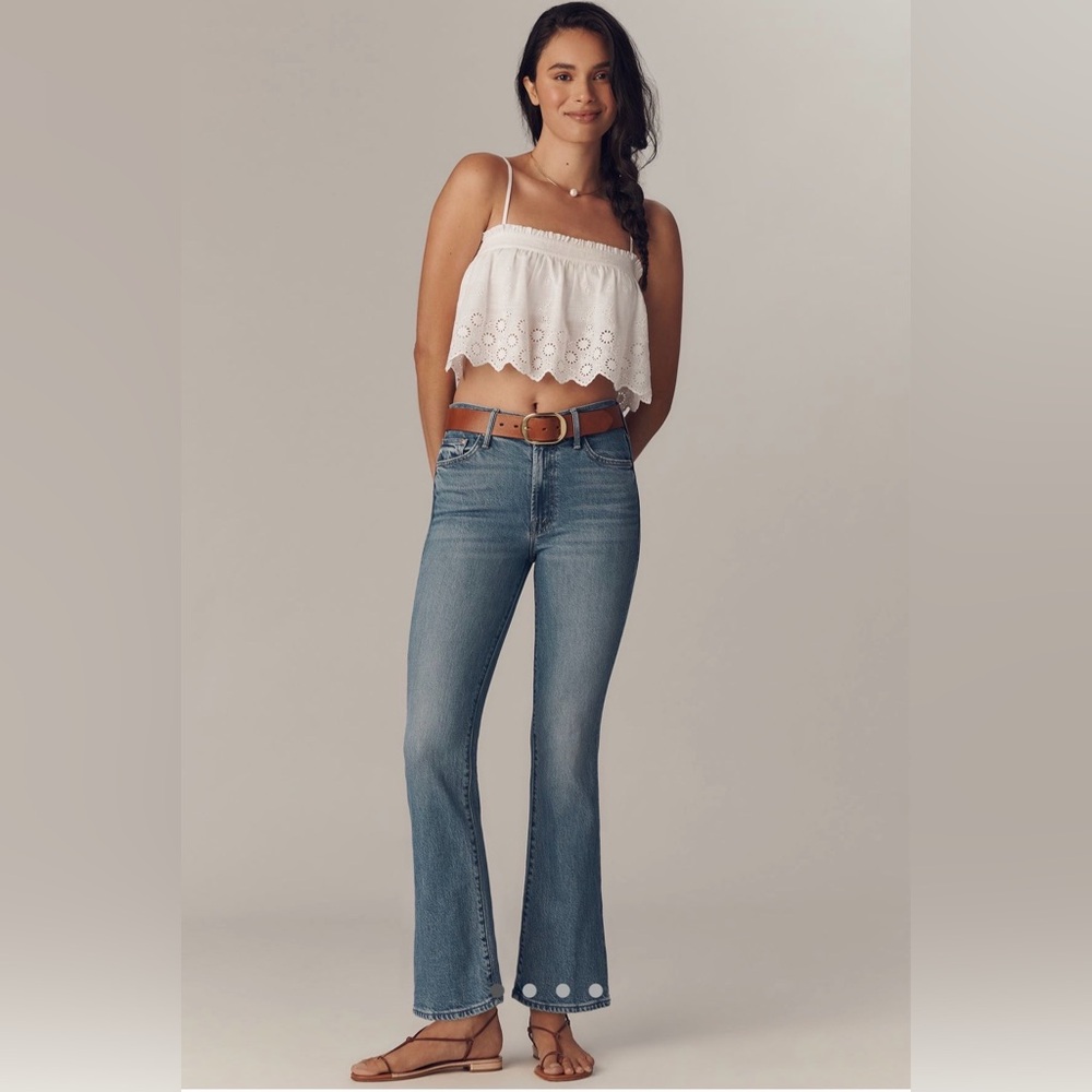 Mother “The outside Flood” mid rise jeans size 27